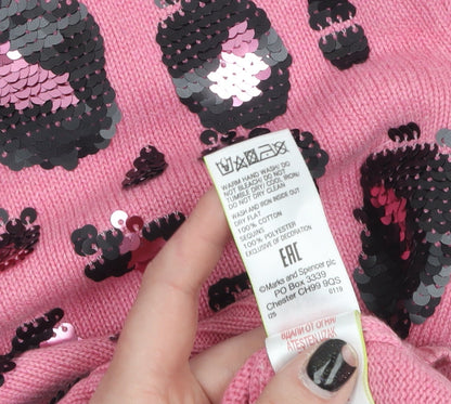Womens UK Size 10 Marks and Spencer Pink Pullover Jumper