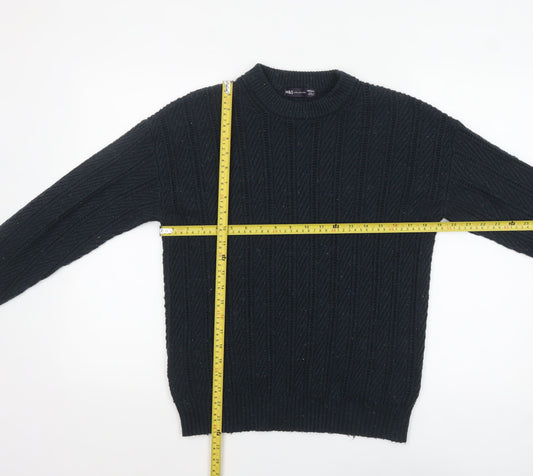 Womens UK Size M Marks and Spencer Black Pullover Jumper