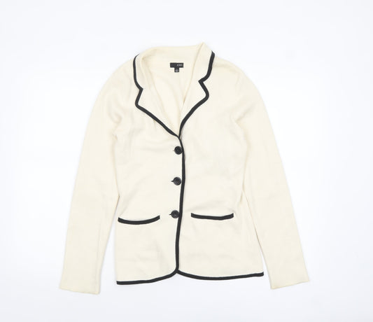 Womens UK Size 10 Jobis Ivory Cardigan Jumper
