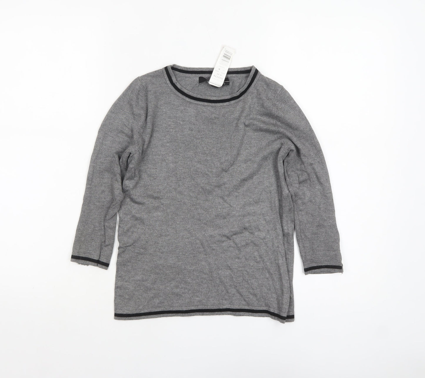 Womens UK Size XS Mango Grey Pullover Jumper