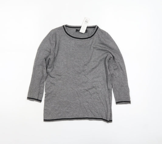 Womens UK Size XS Mango Grey Pullover Jumper