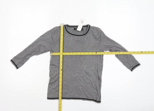 Womens UK Size XS Mango Grey Pullover Jumper