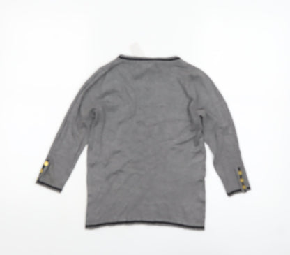Womens UK Size XS Mango Grey Pullover Jumper