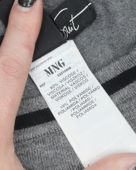 Womens UK Size XS Mango Grey Pullover Jumper