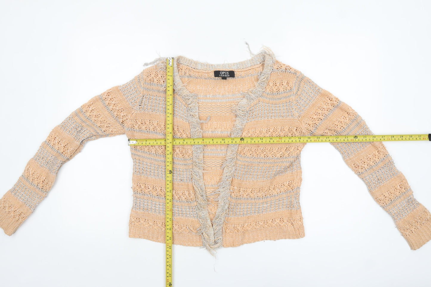 Womens UK Size 8 Opus London Beige Cardigan Jumper