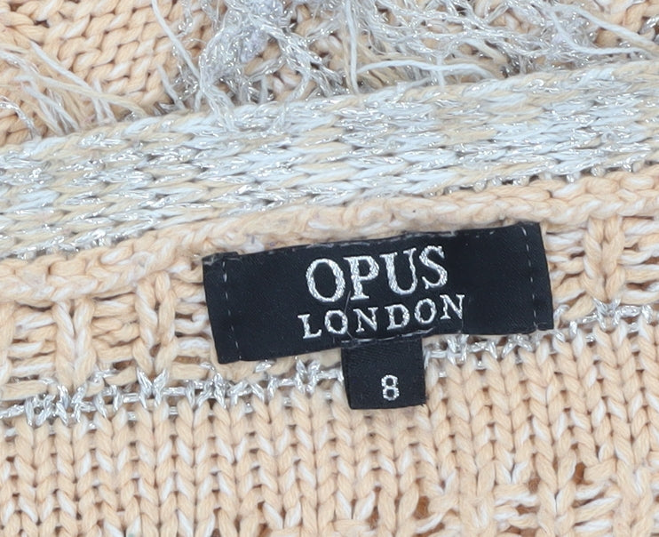 Womens UK Size 8 Opus London Beige Cardigan Jumper