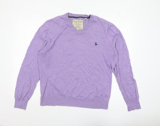 Mens UK Size XL Jack Wills Purple Pullover Jumper