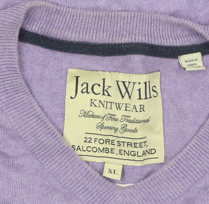 Mens UK Size XL Jack Wills Purple Pullover Jumper