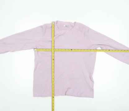 Damart Womens Pink Viscose Blend Crew Neck Long Sleeve Jumper Size 18/20