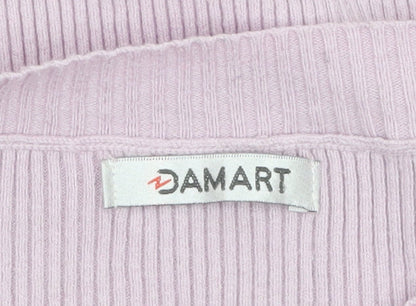 Damart Womens Pink Viscose Blend Crew Neck Long Sleeve Jumper Size 18/20