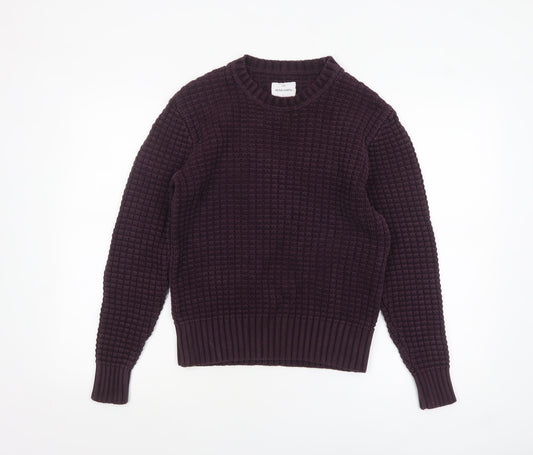 Mens UK Size XS Peter Werth Purple Pullover Jumper