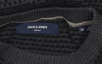 Mens UK Size XL JACK & JONES Black Pullover Jumper