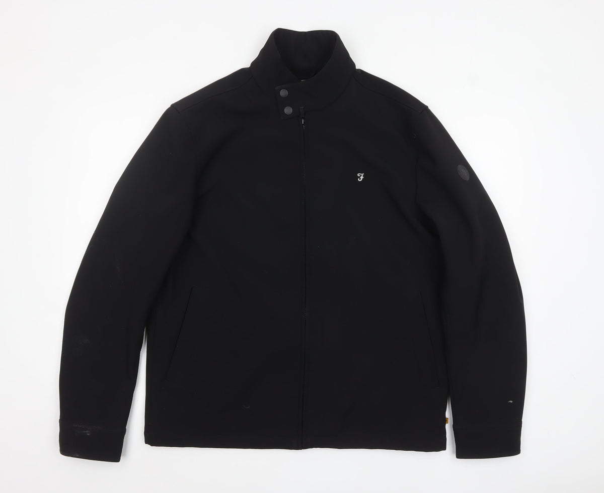 Mens UK Size L Farah Black Soft Shell