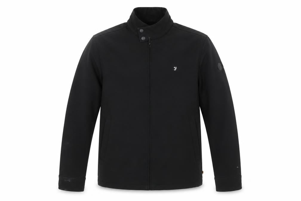 Mens UK Size L Farah Black Soft Shell