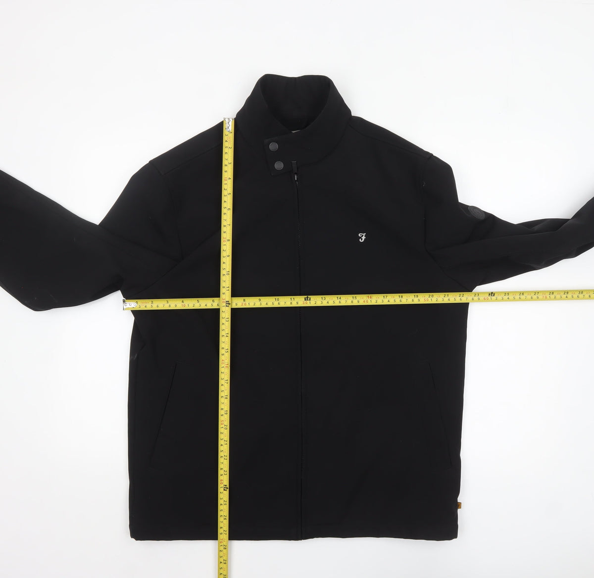 Mens UK Size L Farah Black Soft Shell