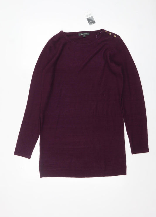 Womens UK Size 10 Bonmarché Purple Pullover Jumper