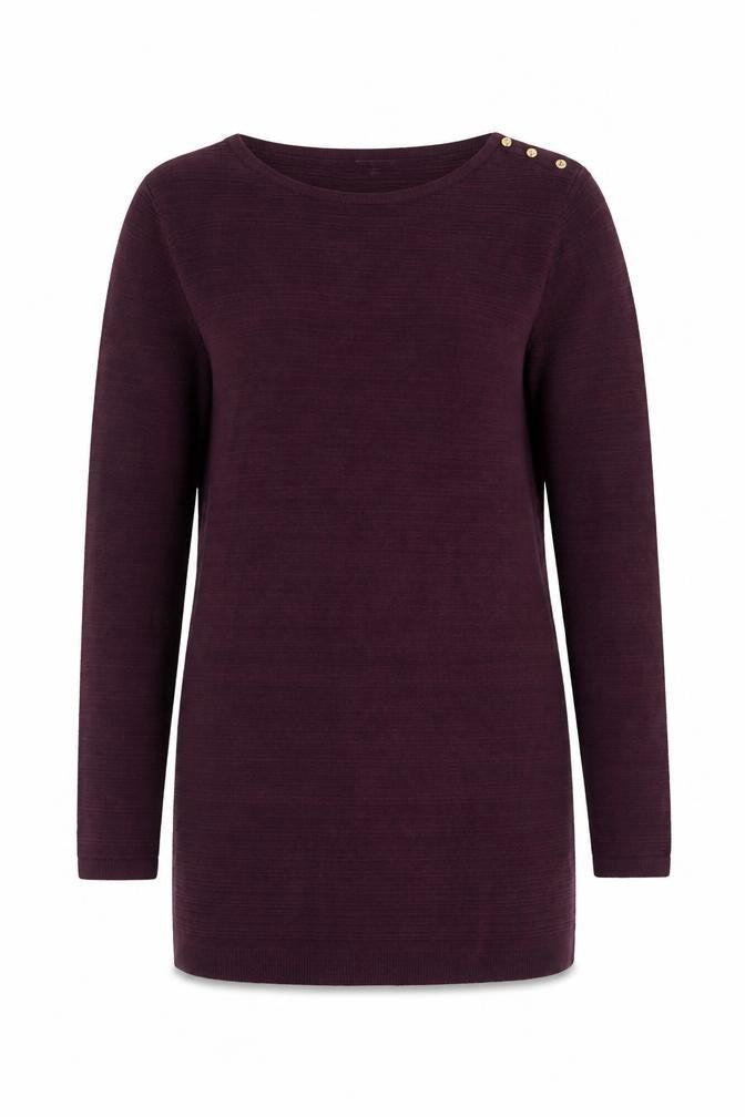 Womens UK Size 10 Bonmarché Purple Pullover Jumper
