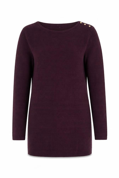 Womens UK Size 10 Bonmarché Purple Pullover Jumper