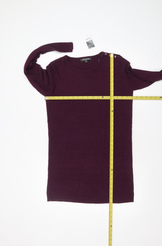 Womens UK Size 10 Bonmarché Purple Pullover Jumper