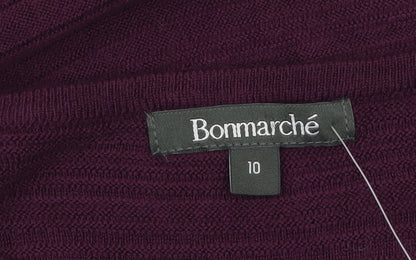 Womens UK Size 10 Bonmarché Purple Pullover Jumper