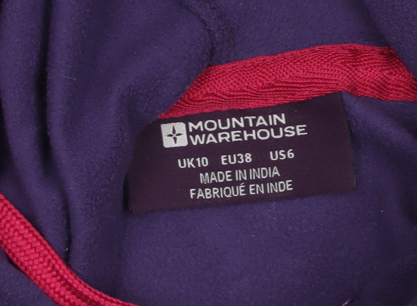 Womens UK Size 10 Mountain Warehouse Purple Pullover Hoodie