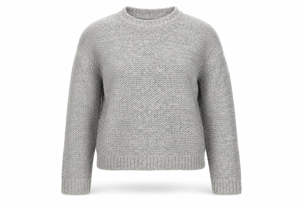 FatFace Women’s Grey Chunky Knit Pullover Jumper Size 14