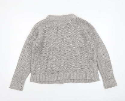 Fat Face Women’s Grey Chunky Knit Pullover Jumper Size 14
