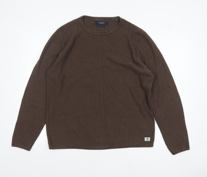 Mens UK Size XL JACK & JONES Brown Pullover Jumper