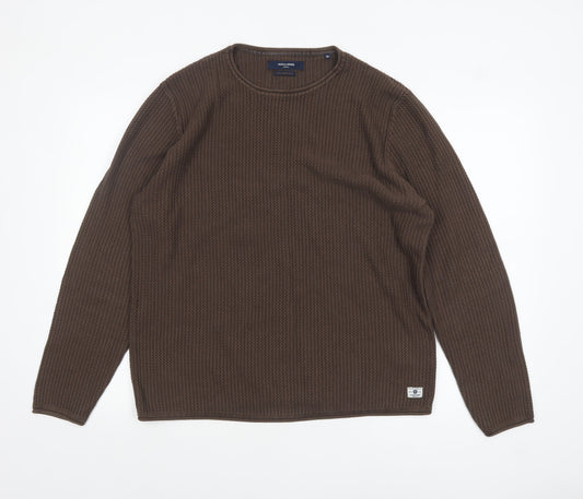 Mens UK Size XL JACK & JONES Brown Pullover Jumper