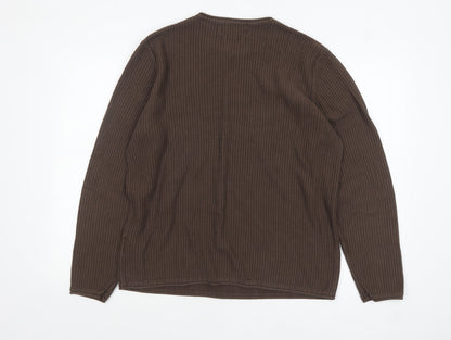 Mens UK Size XL JACK & JONES Brown Pullover Jumper