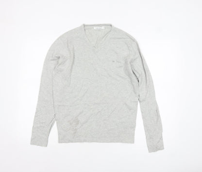 Mens UK Size S Calvin Klein Grey Pullover Jumper