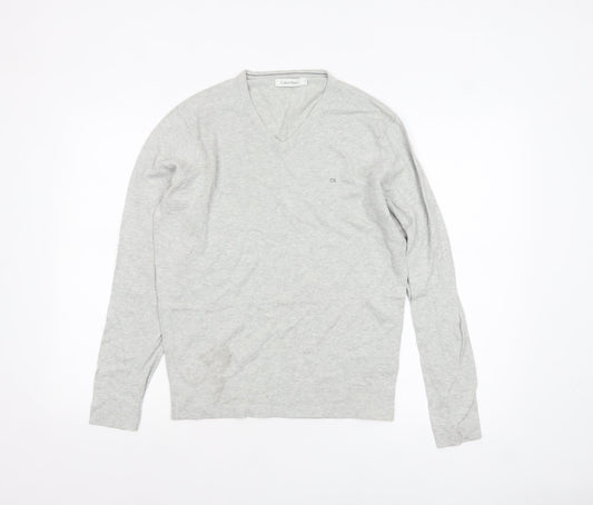 Mens UK Size S Calvin Klein Grey Pullover Jumper