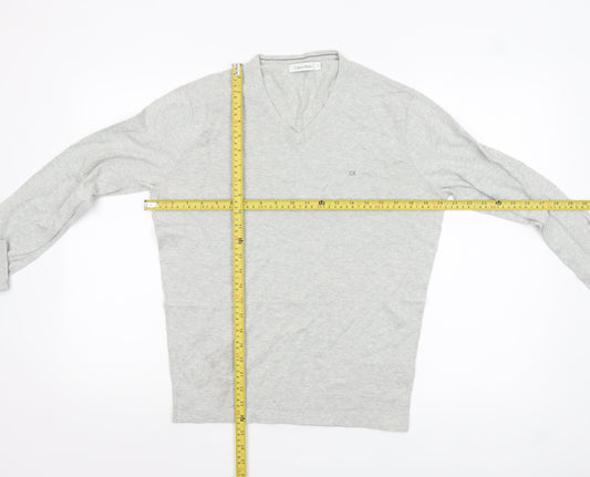 Mens UK Size S Calvin Klein Grey Pullover Jumper