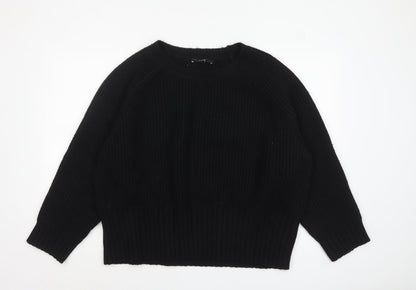 Next Women’s Black XL Chunky Knit Crew Neck Pullover Jumper