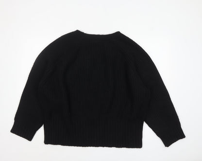 Next Women’s Black XL Chunky Knit Crew Neck Pullover Jumper