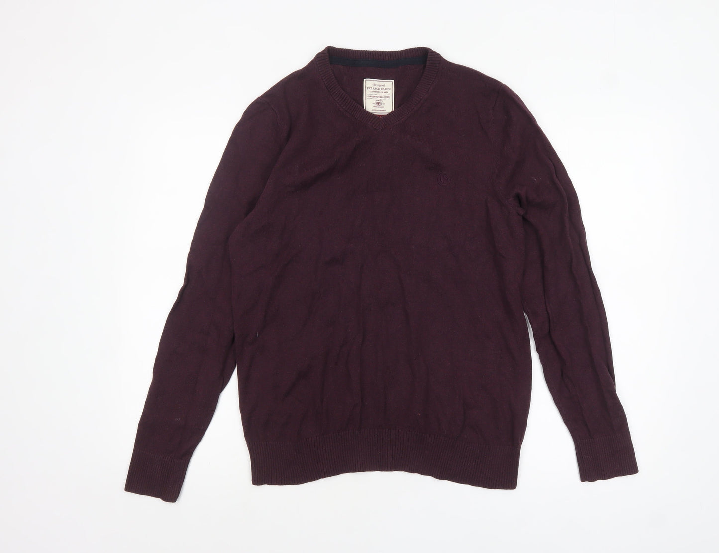 Mens UK Size M Fat Face Purple Pullover Jumper