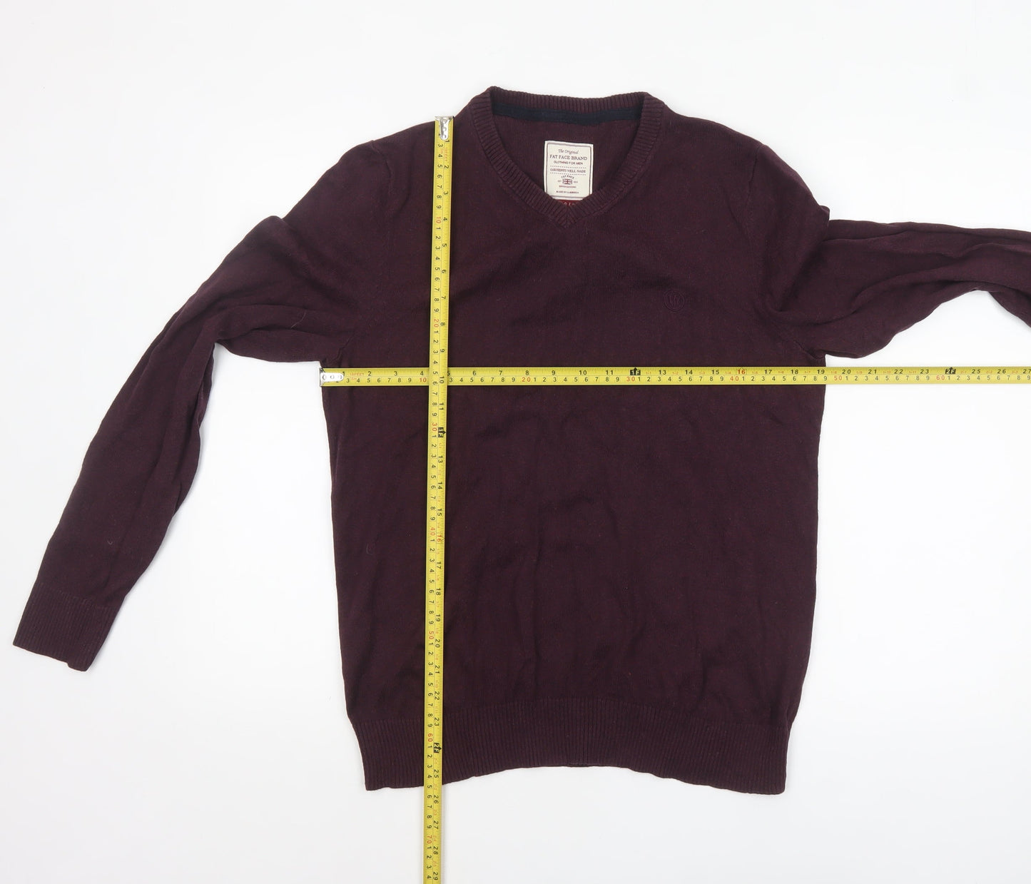 Mens UK Size M Fat Face Purple Pullover Jumper