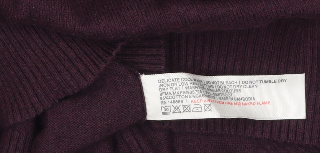 Mens UK Size M Fat Face Purple Pullover Jumper