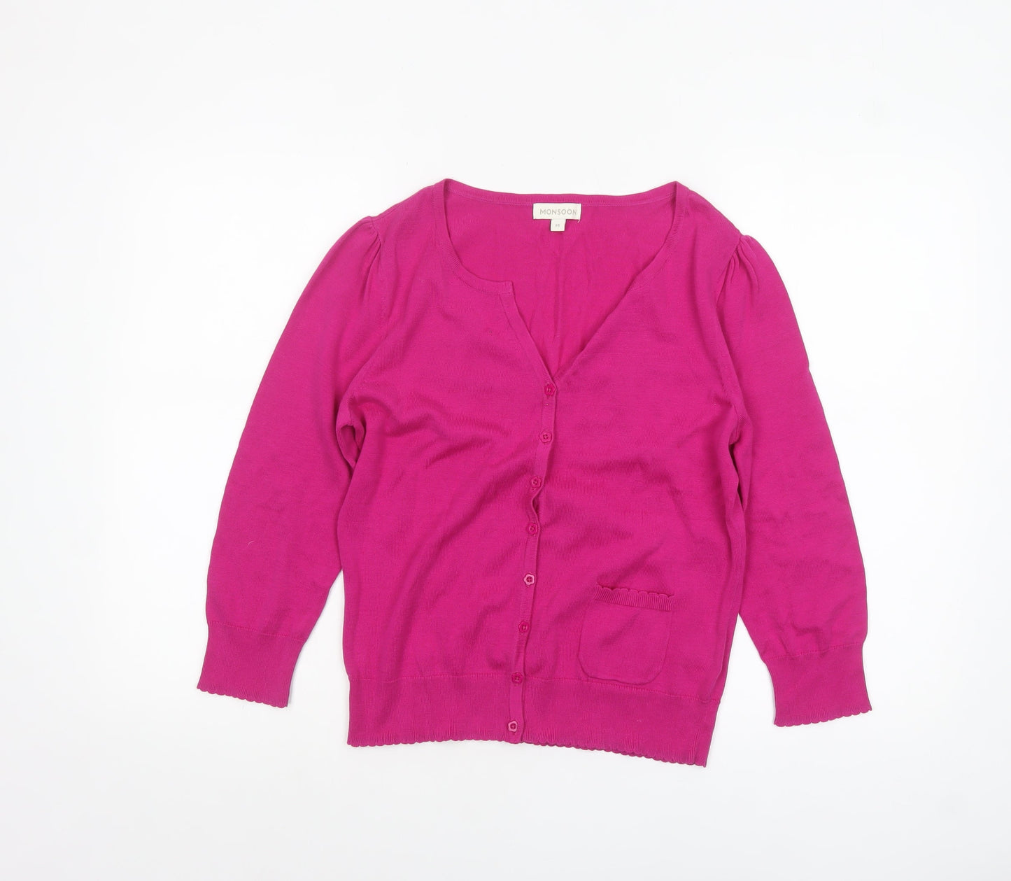 Womens UK Size M Monsoon Pink Cardigan Jumper