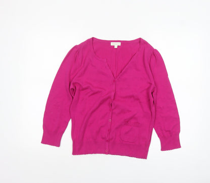 Womens UK Size M Monsoon Pink Cardigan Jumper
