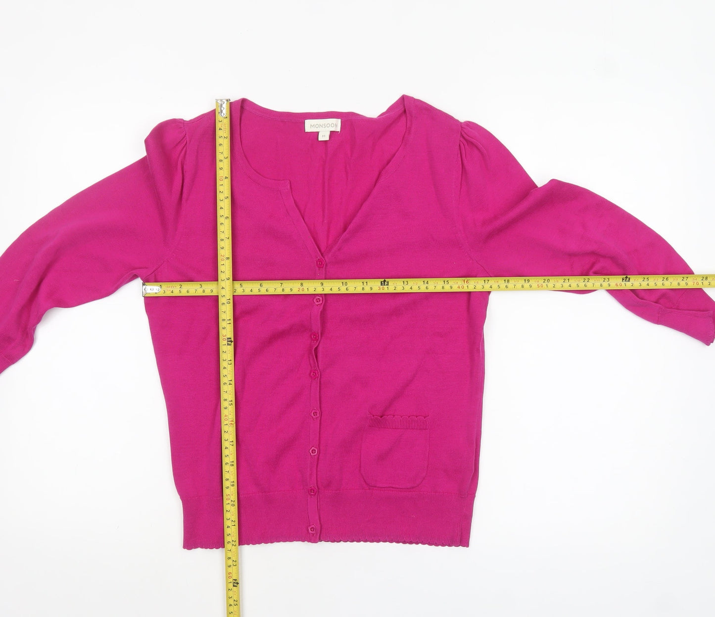 Womens UK Size M Monsoon Pink Cardigan Jumper