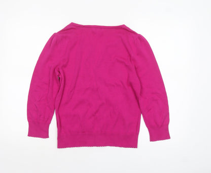 Womens UK Size M Monsoon Pink Cardigan Jumper