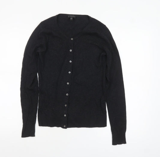 Womens UK Size 8 The White Company Black Cardigan Jumper
