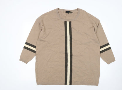 Womens UK Size L/XL Frank Usher Beige Pullover Jumper