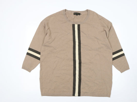 Womens UK Size L/XL Frank Usher Beige Pullover Jumper