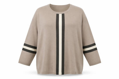 Womens UK Size L/XL Frank Usher Beige Pullover Jumper