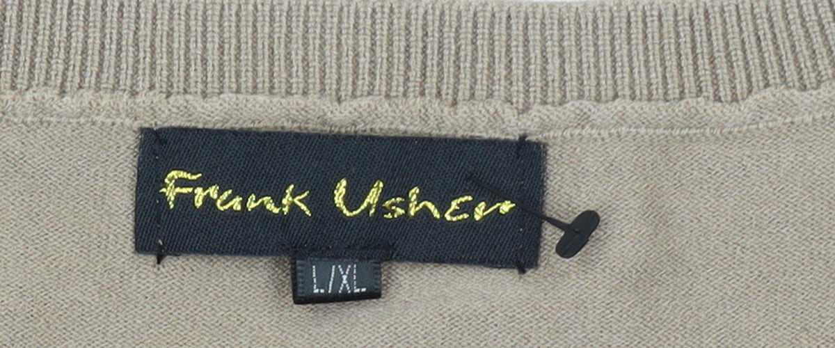 Womens UK Size L/XL Frank Usher Beige Pullover Jumper