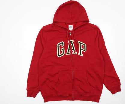 Mens UK Size XL Gap Red Full Zip Hoodie