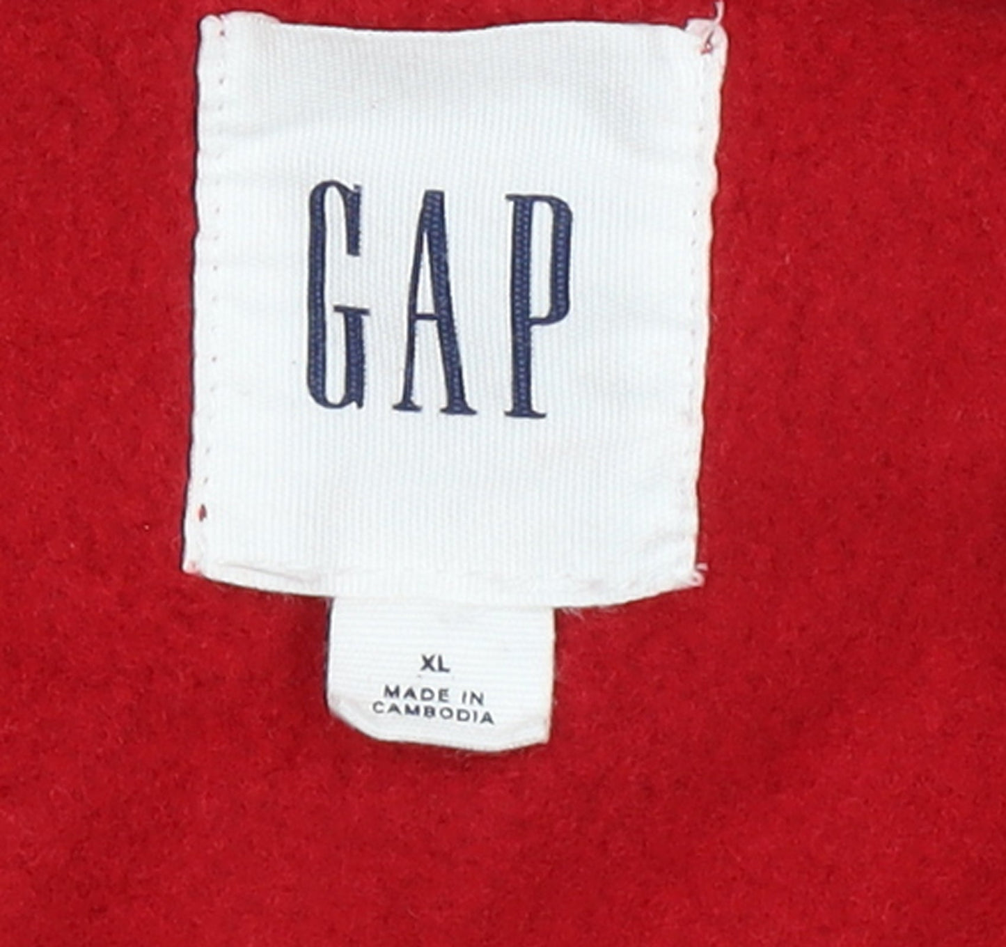 Mens UK Size XL Gap Red Full Zip Hoodie