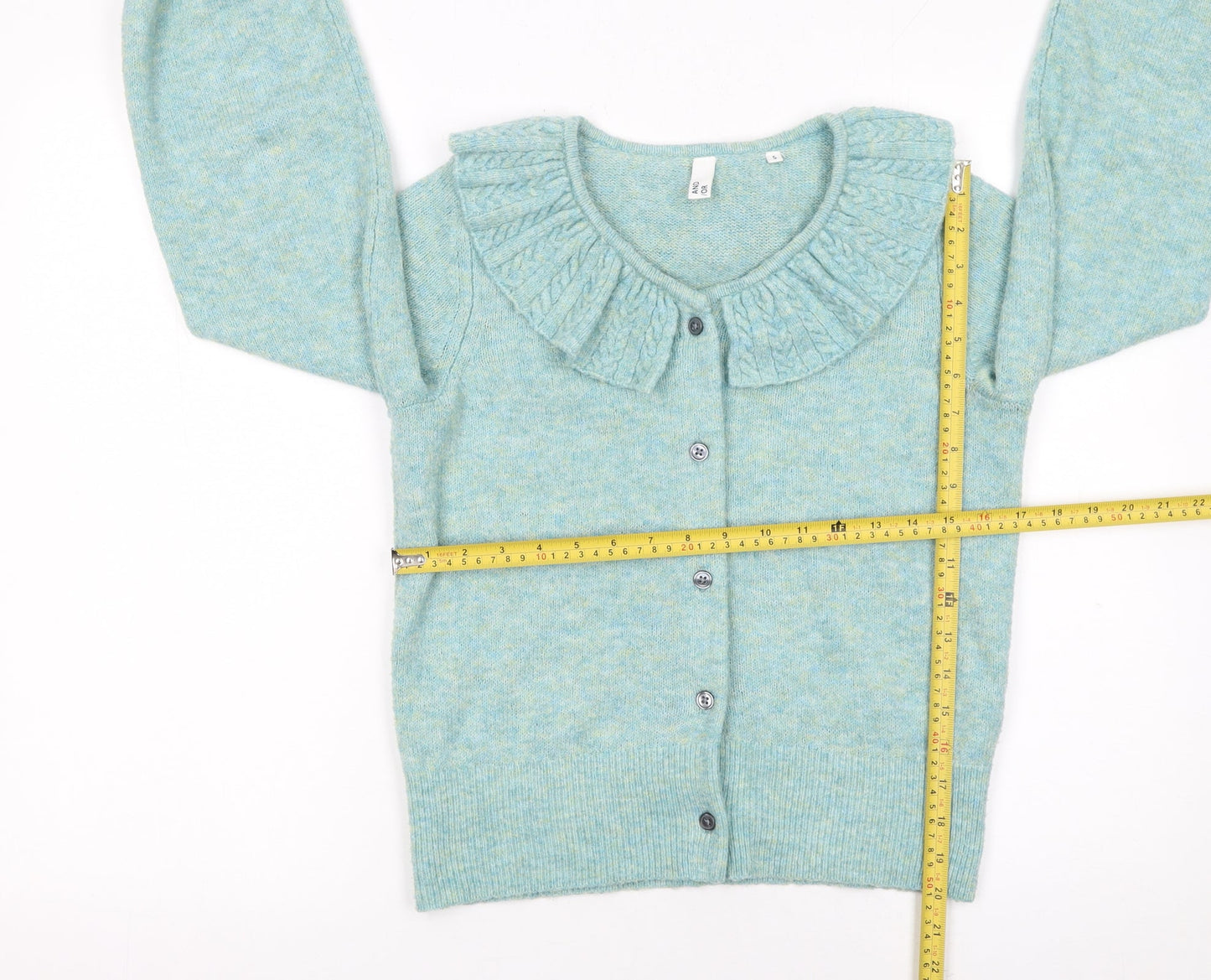 Womens UK Size S AND/OR Blue Cardigan Jumper